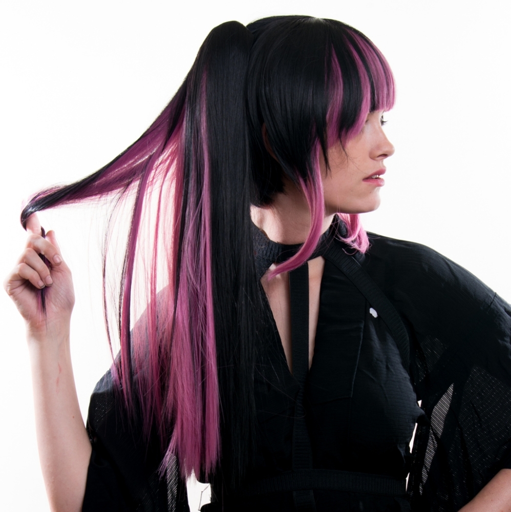 Penny Wigs Yukio Pink/Black Wig & Ponytail set